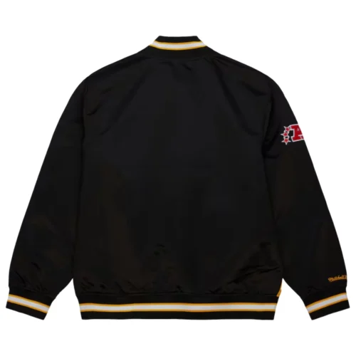 Alternative view of Pittsburgh Steelers OG 2.0 Full-Snap  Black/Yellow Satin Varsity Jacket