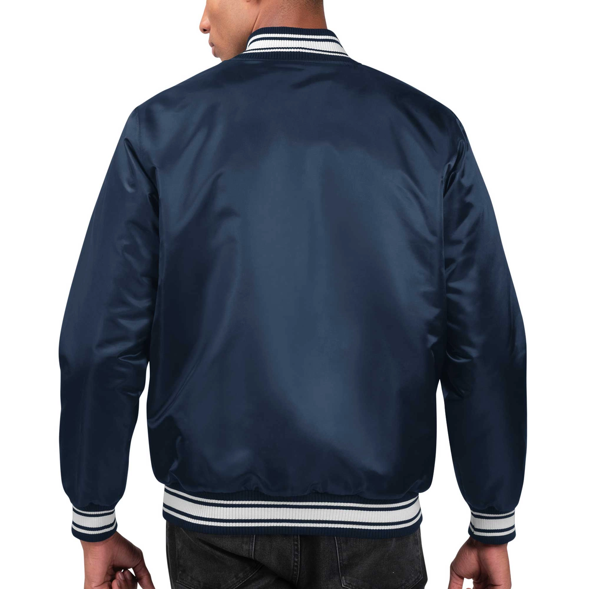 Super Bowl LVII Locker Room Satin Varsity Jacket- Navy - Image 5