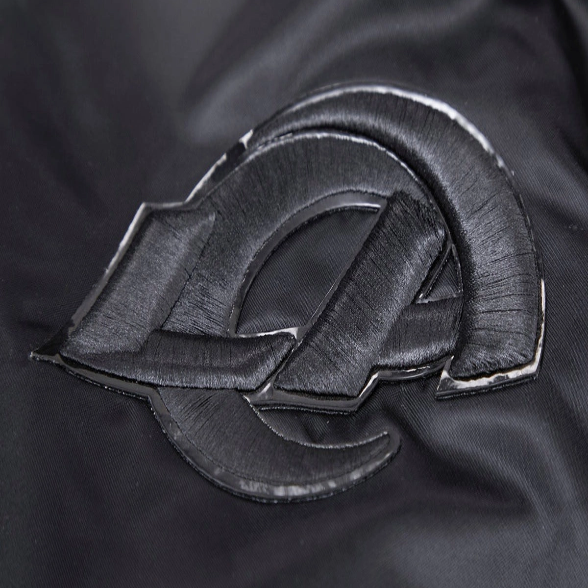 Los Angeles Rams Triple Black Black Satin Varsity Jacket - Image 6