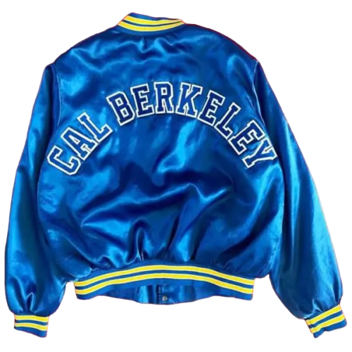 Alternative view of California Golden Bears Vintage 80’s Blue Satin Varsity Jacket