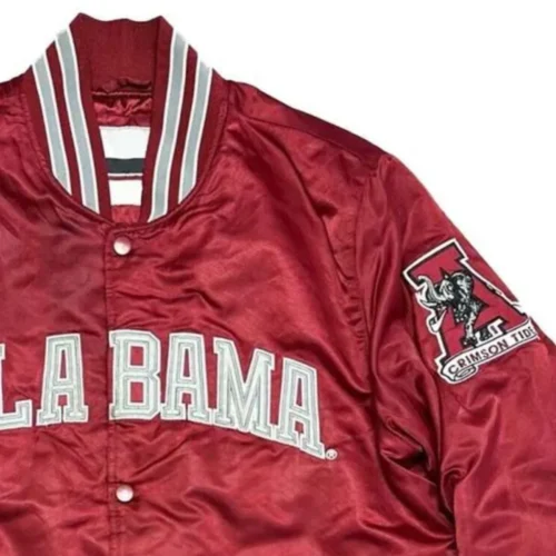 Alabama Crimson Tide Red Champs Rare Satin Jacket - Image 3
