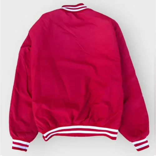 Alternative view of Arkansas Razorbacks Vintage 1980’s Red Satin Varsity Jacket