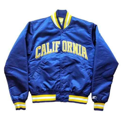 California Golden Bears 90’s Navy Satin Varsity Jacket