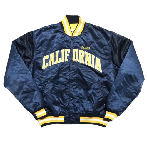 California Golden Bears Vintage 90’s Navy Satin Varsity Jacket