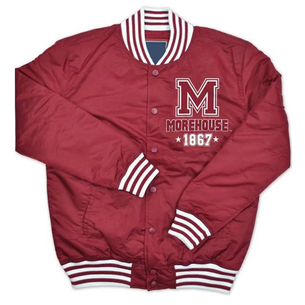 Morehouse Maroon Tigers Vintage Satin Varsity Jacket
