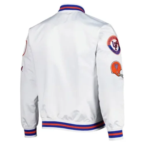 Alternative view of Florida Gators City Collection White Varsity Satin Jacket
