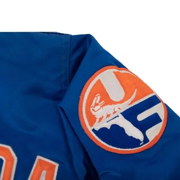 Florida Gators Bomber Blue Satin Varsity Jacket - Image 3