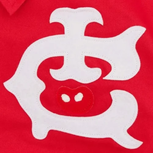 Ice Cream Work Red Satin Varsity Jacket - Image 3