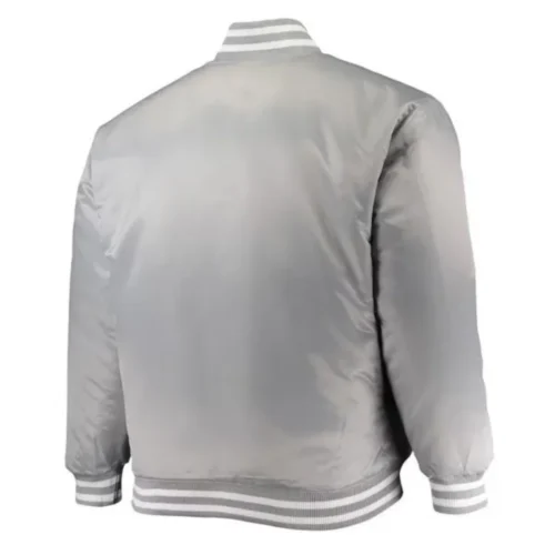 Alternative view of Indiana Hoosiers Gray satin Varsity Jacket