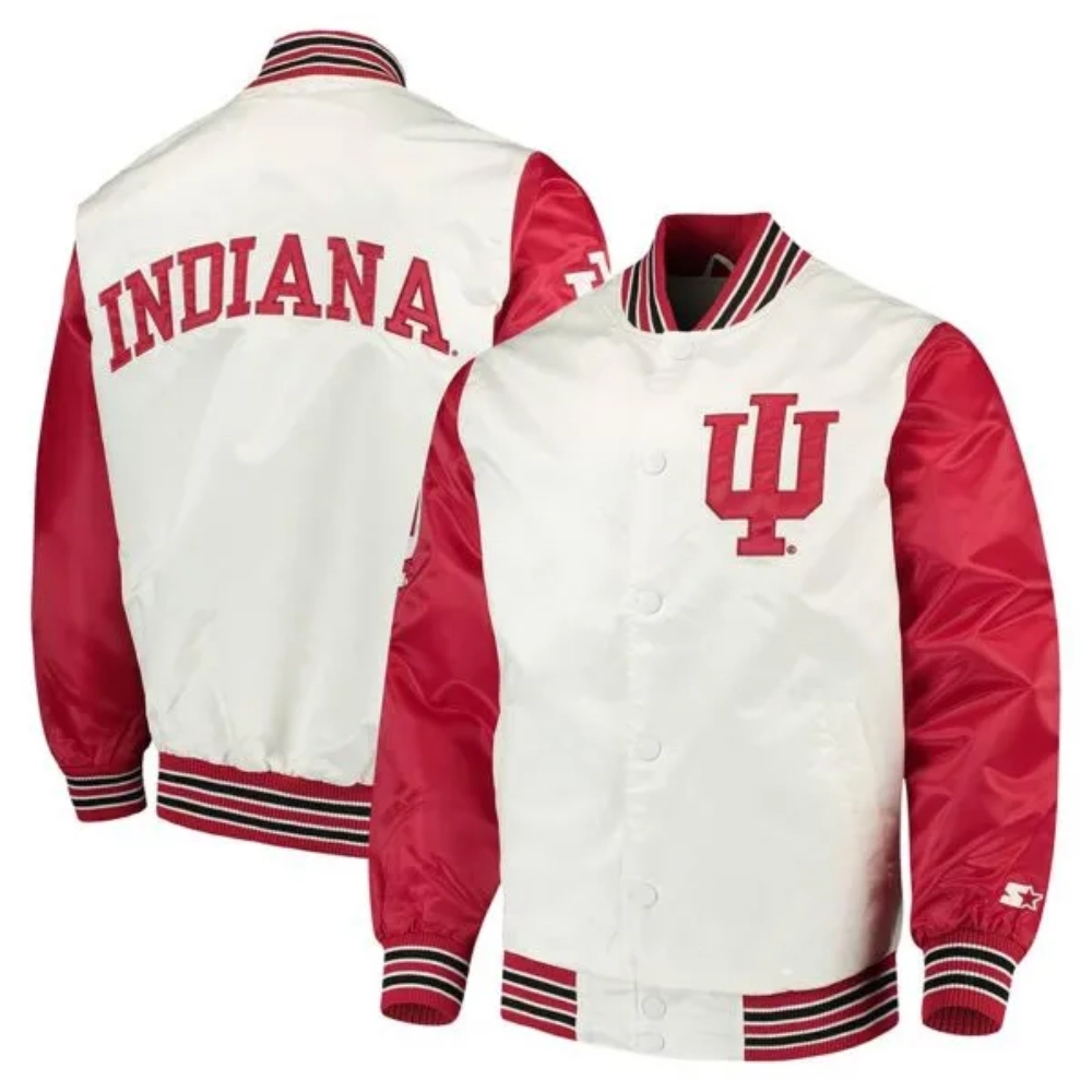 Indiana Hoosiers The Rookie satin Varsity Jacket - Image 3