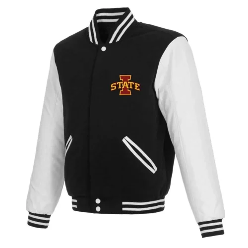 Iowa Hawkeyes Two Tone Wool & Leather Varsity Jacket