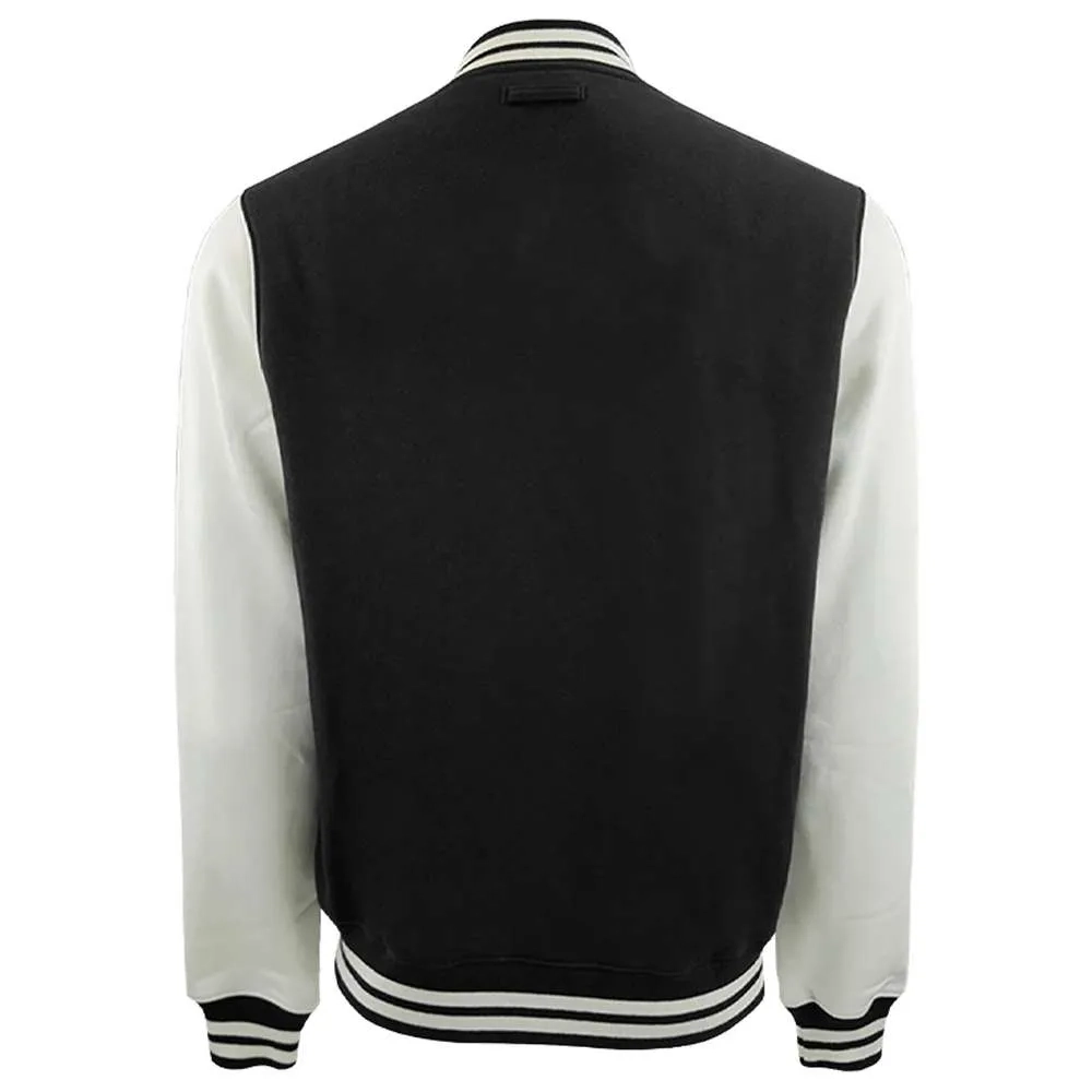 Iowa Hawkeyes Letterman Black/White Wool & Leather Varsity Jacket - Image 2