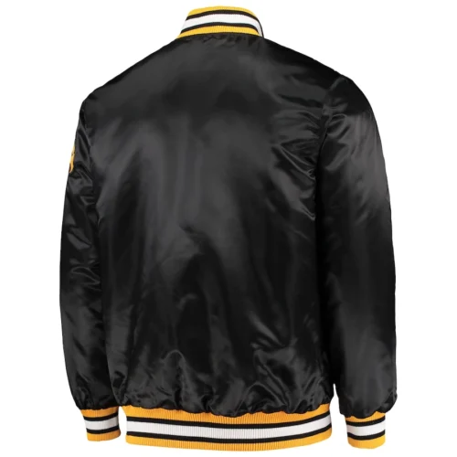 Alternative view of Iowa Hawkeyes O-Line Black Satin Varsity Jacket