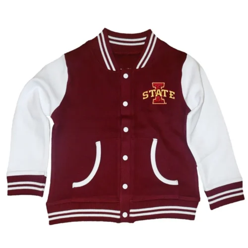 Iowa State Cyclones Red/White Wool & Leather Varsity Jacket