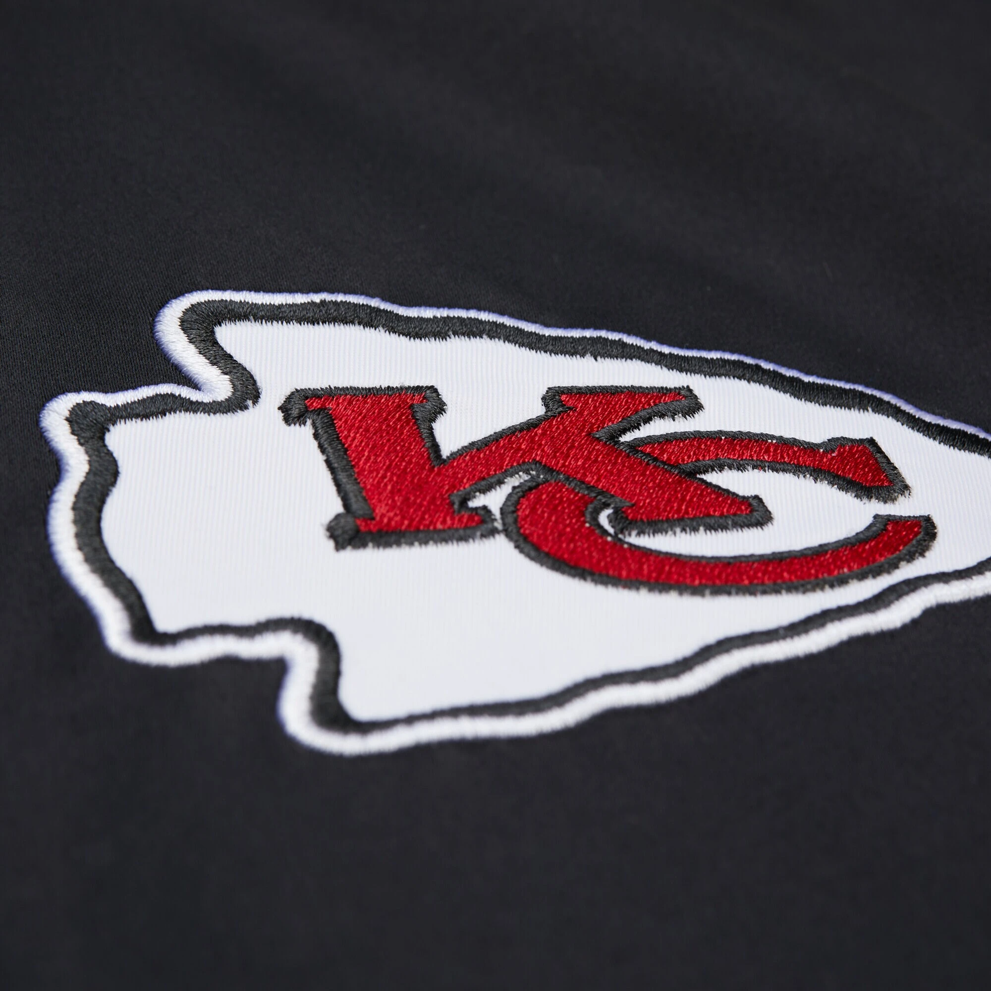 Kansas City Chiefs Double Down Black Satin Varsity Jacket - Image 5