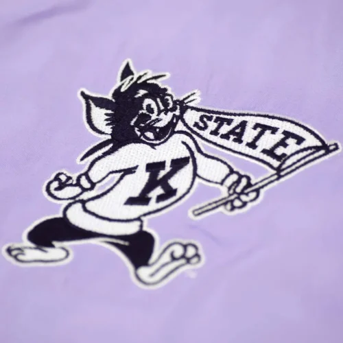 Kansas State Wildcats Script Retro Light Purple Bomber Varsity Jacket - Image 3