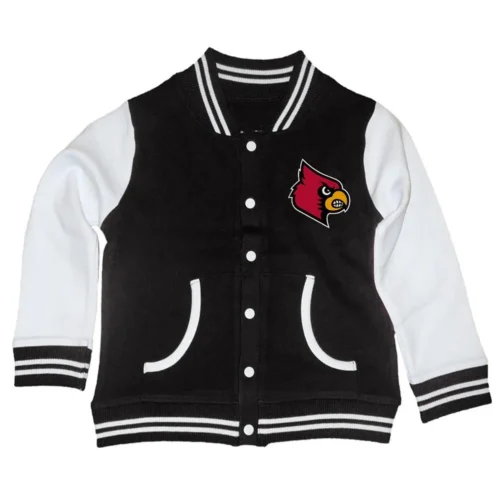 Louisville Cardinals Black/White Wool Varsity Jacket