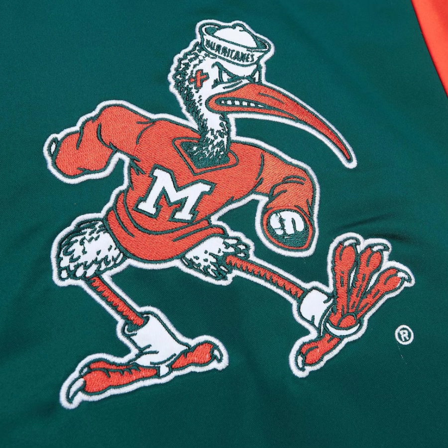 Miami Hurricanes Cooperstown Heavyweight Red Satin Varsity Jacket - Image 5