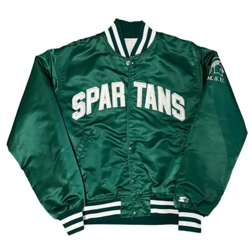Michigan State Spartans 80’s Green Varsity Jacket