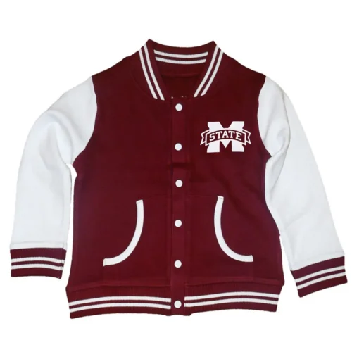Mississippi State Bulldogs Maroon Wool Varsity Jacket
