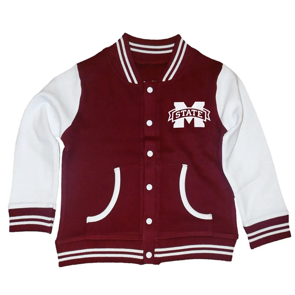Mississippi State Bulldogs Maroon Wool Varsity Jacket