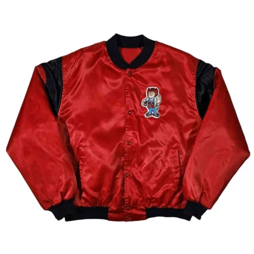 Nebraska Cornhuskers Vintage 80’s Red Bomber Satin Varsity Jacket