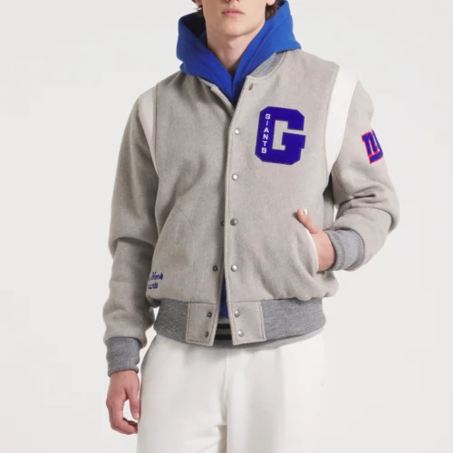 New York Giants x Todd Snyder Cashmere Gray Varsity Jacket