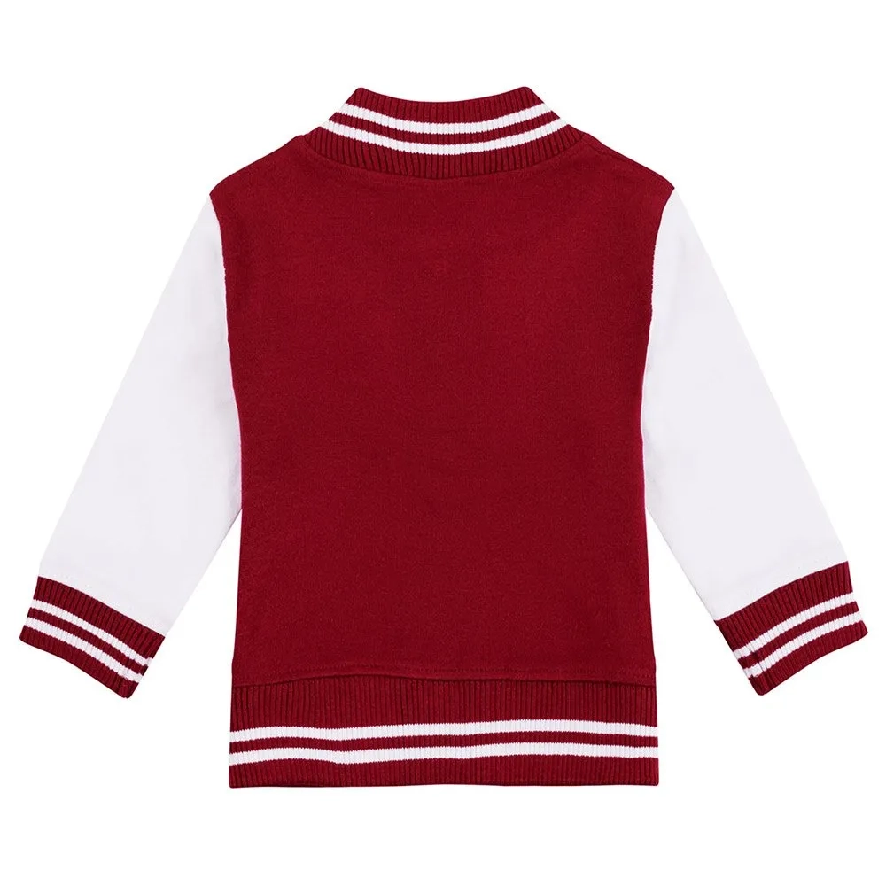 Oklahoma Sooners Full-Snap Maroon Wool Varsity Jacket - Image 2