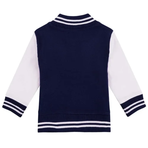 Alternative view of Oklahoma Sooners Full-Snap Navy Wool Varsity Jacket