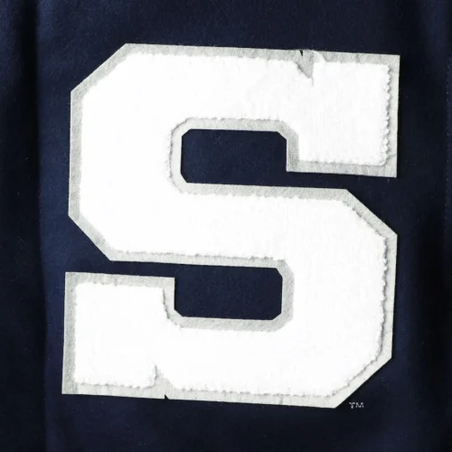 Penn State Nittany Lions The Letterman Black/Gold Wool & Leather Varsity Jacket - Image 4