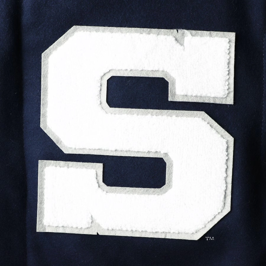 Penn State Nittany Lions The Letterman Black/Gold Wool & Leather Varsity Jacket - Image 4