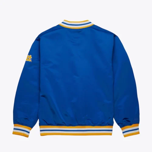 Alternative view of Pittsburgh Panthers Onfield Lightweight Blue Satin Varsity Jacket