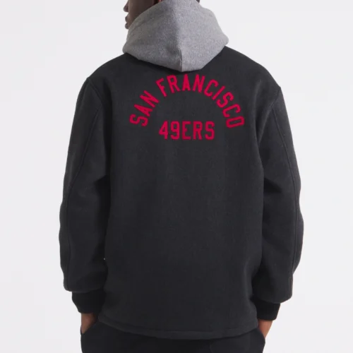 Alternative view of San Francisco 49ers Cashmere Coaches Full-Snap Wool Varsity Jacket