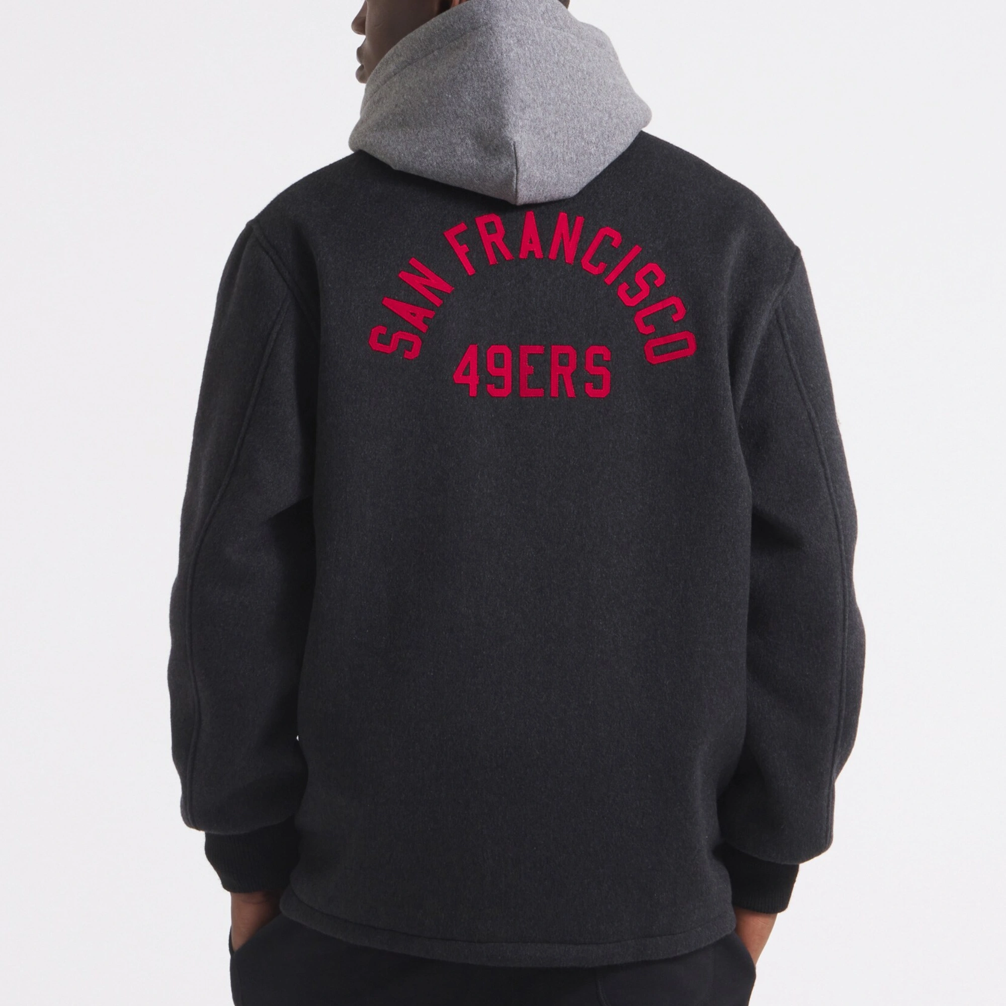 San Francisco 49ers Cashmere Coaches Full-Snap Wool Varsity Jacket - Image 2