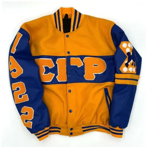 Sigma Gamma Rho Ole Skool Wool & Leather Varsity Jacket