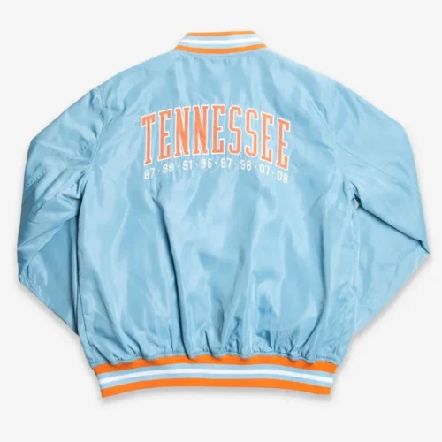 Alternative view of Tennessee Volunteers Championship Blue Satin Bomber Varsity Jacket