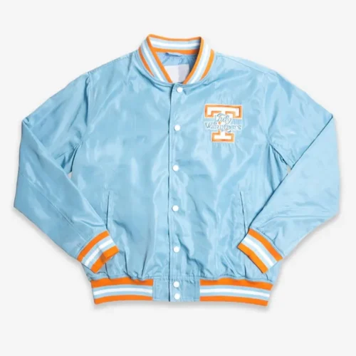 Tennessee Volunteers Championship Blue Satin Bomber Varsity Jacket