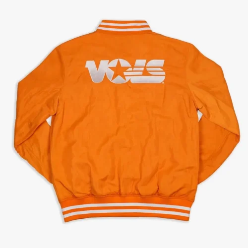 Alternative view of Tennessee Volunteers Script Orange Bomber Satin Varsity Jacket