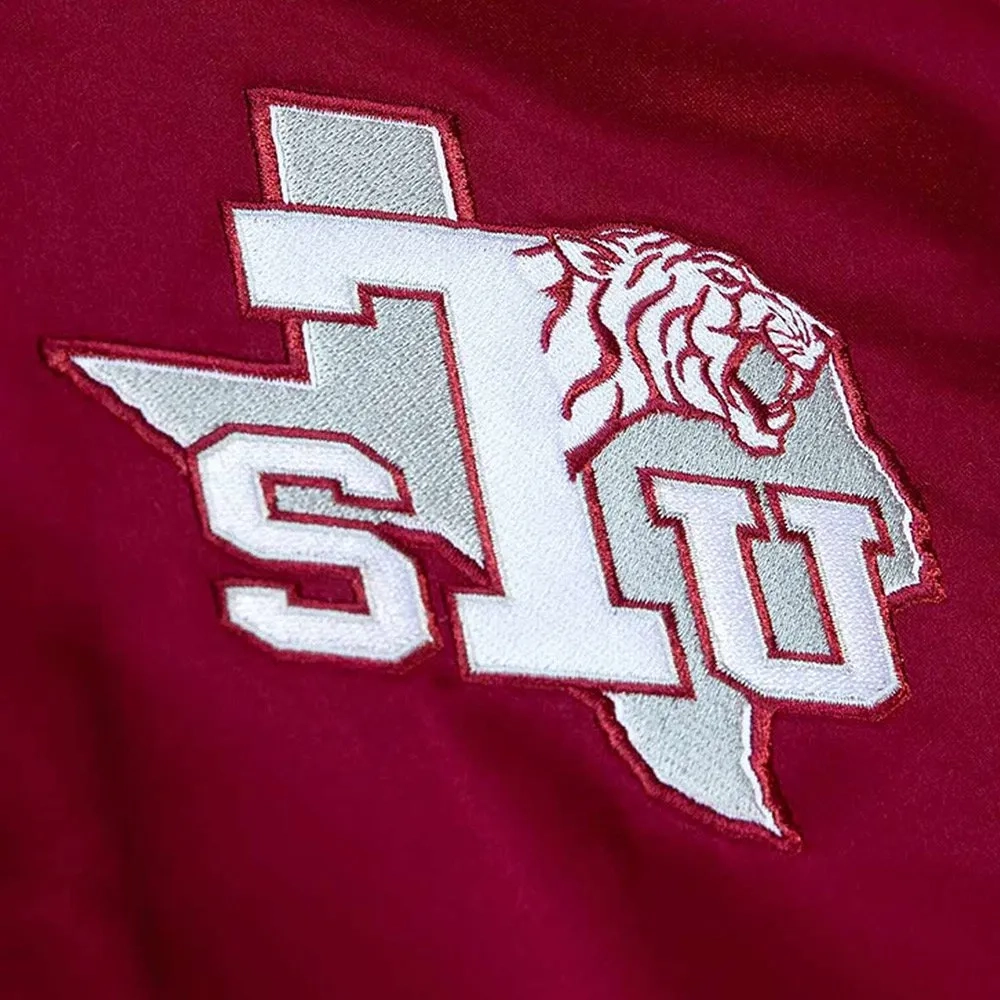 Texas Southern Tigers Cardinal Red Satin Varsity Jacket - Image 3