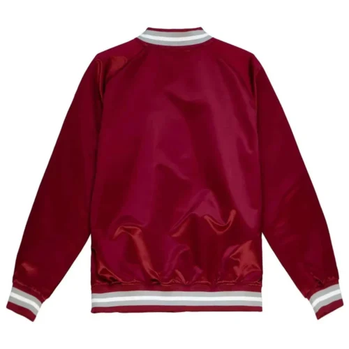 Alternative view of Texas Southern Tigers Cardinal Red Satin Varsity Jacket
