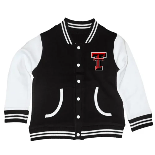Texas Tech Red Raiders Black Satin Varsity Jacket