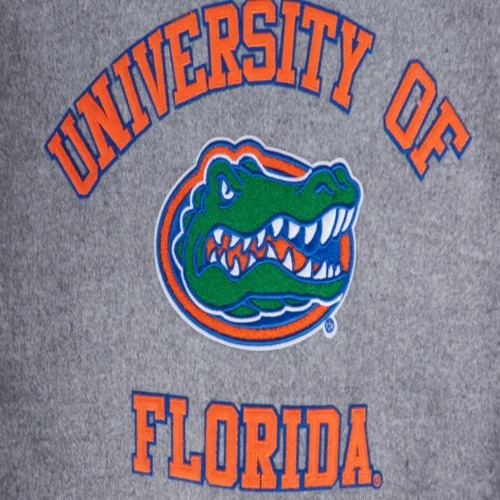 Florida Gators Classic Grey/White Wool & Leather Varsity Jacket - Image 9