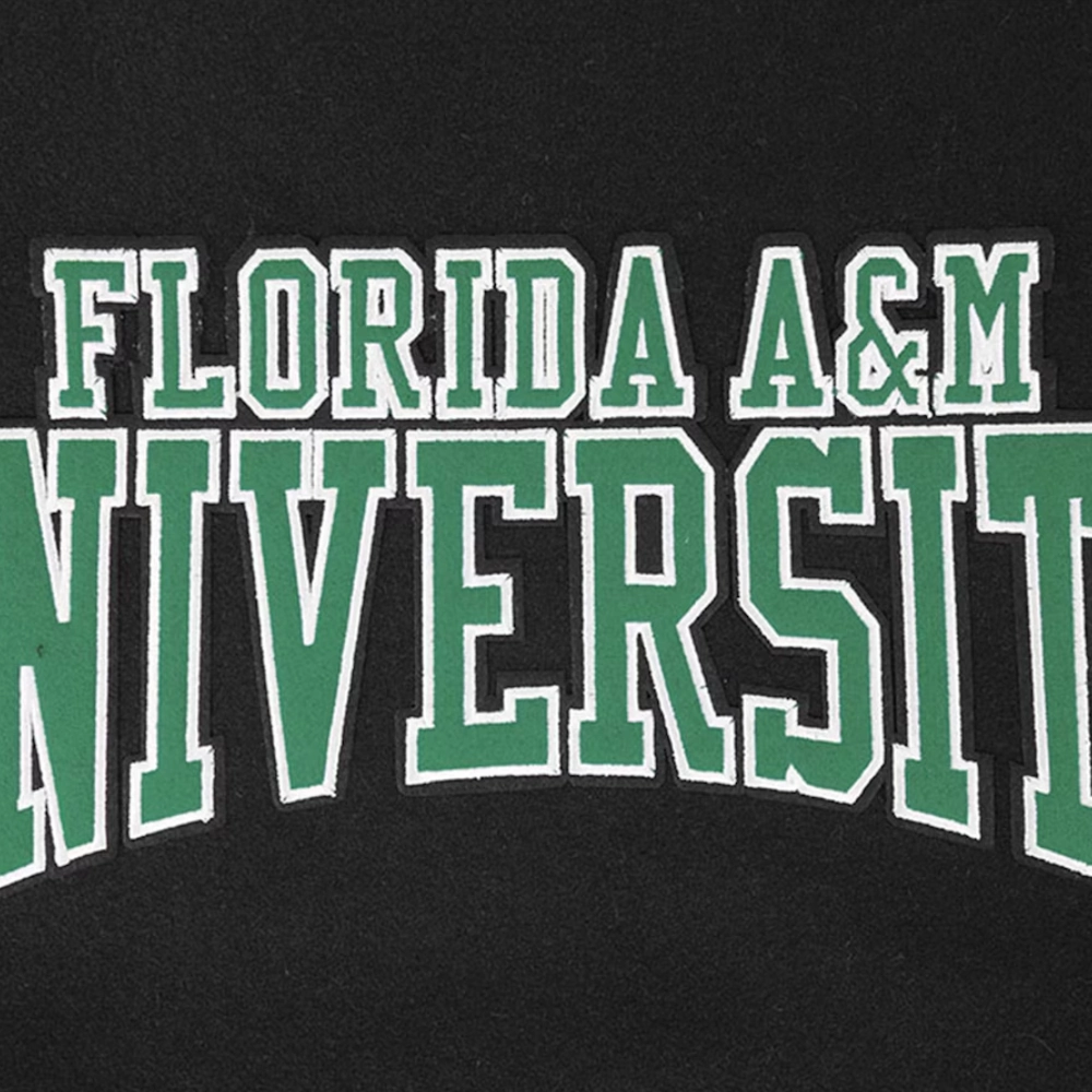 Florida A&M Rattlers Crest Emblem Black Wool & Varsity Jacket - Image 7