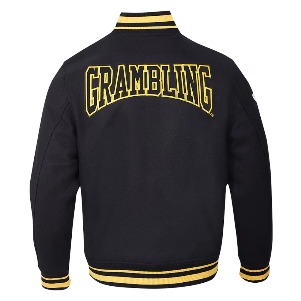 Alternative view of Grambling State Tigers Crest Emblem Black Wool Varsity Jacket