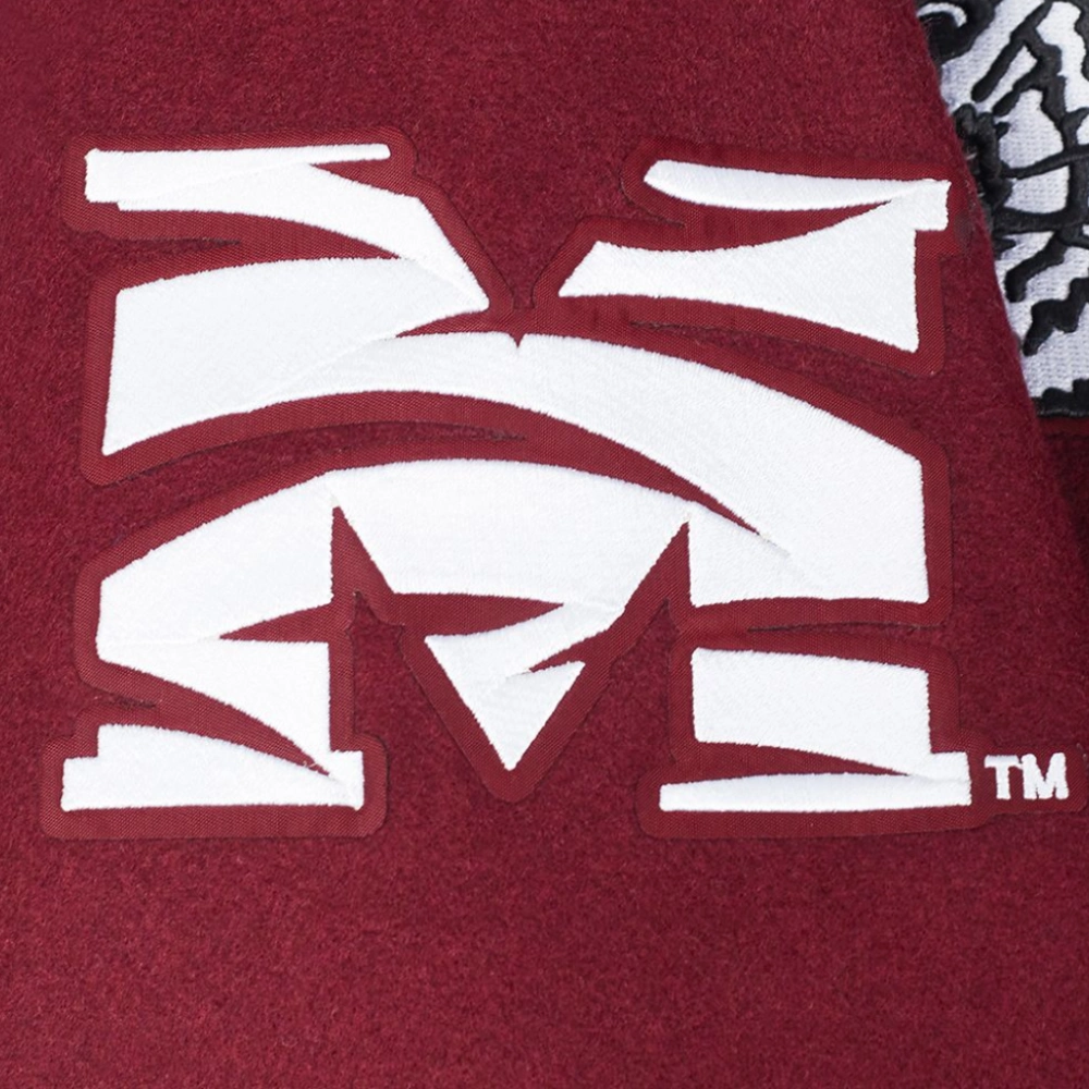 Morehouse Maroon Tigers Classic Maroon Wool Varsity Jacket - Image 7