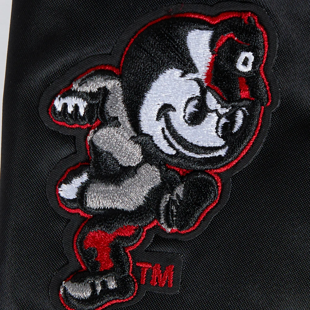 Ohio State Buckeyes Women’s Classic Black Satin Varsity Jacket - Image 7