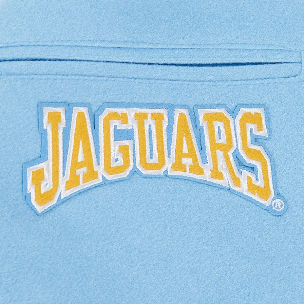 Southern Jaguars Crest Emblem Blue Wool Varsity Jacket - Image 8