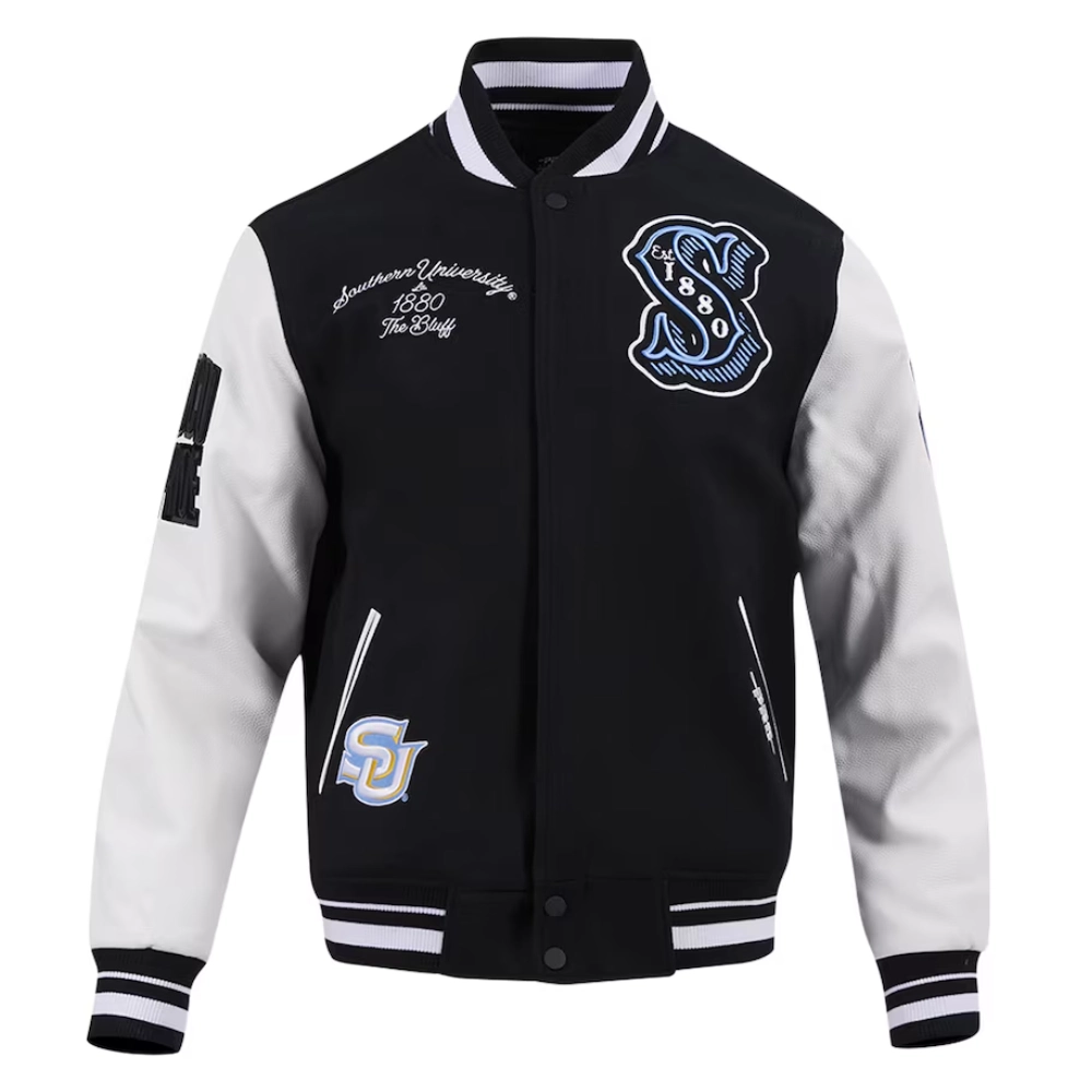 Southern Jaguars HBCU Vintage Wool & Leather Varsity Jacket
