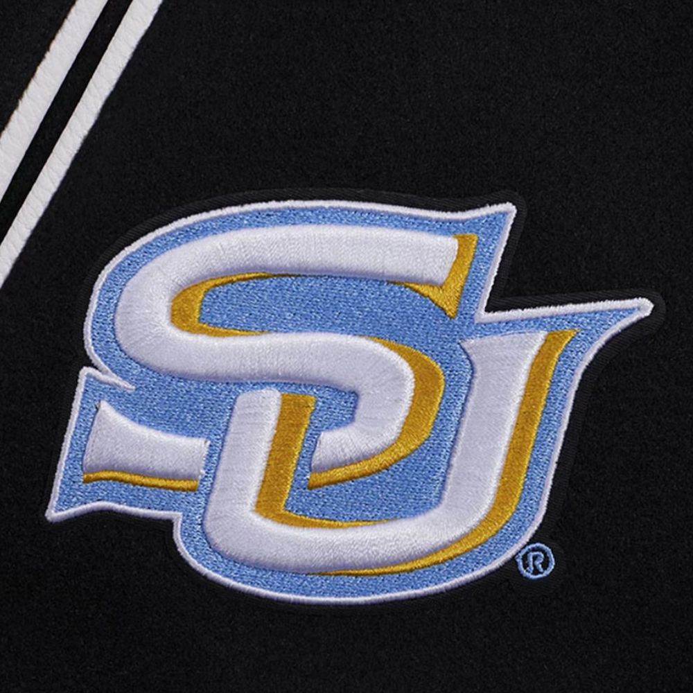 Southern Jaguars HBCU Vintage Wool & Leather Varsity Jacket - Image 9