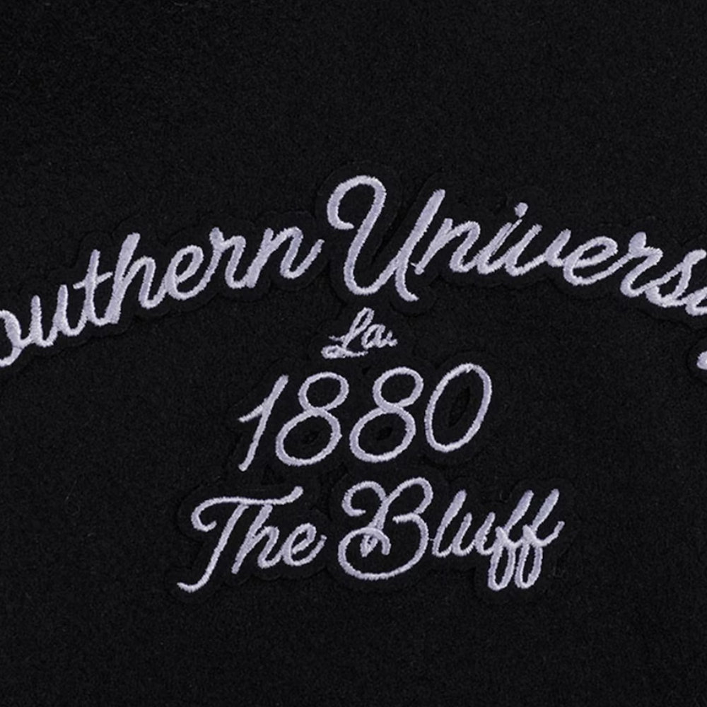Southern Jaguars HBCU Vintage Wool & Leather Varsity Jacket - Image 7
